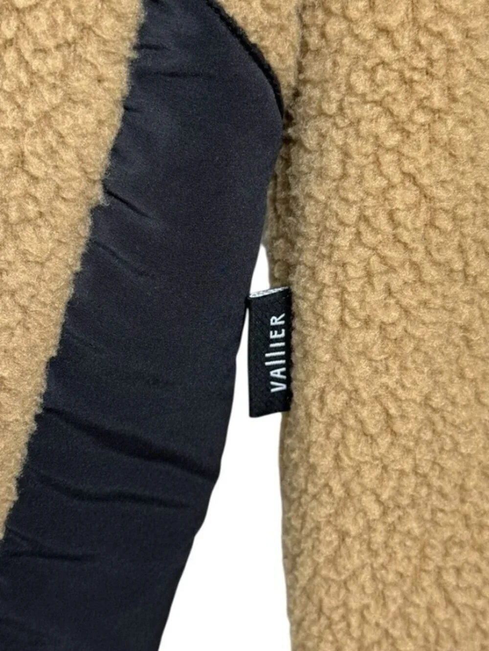 Vallier Polartec Fleece Sherpa Sweater Jacket Men's Size Small Tan Black
